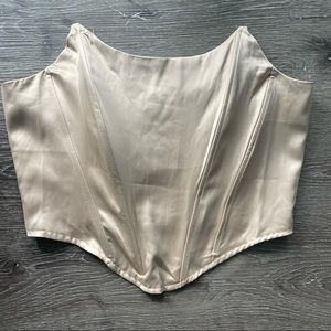 Silk Tube Top, Corset, Cropped Top with
Bustier